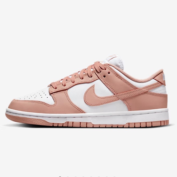 Nike Women's Dunk Low White/Rose Whisper | 6 - Picture 1 of 8